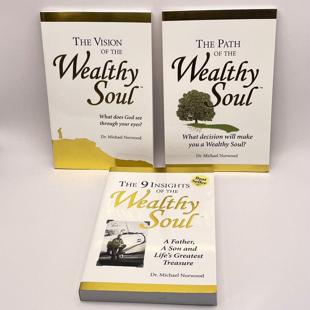 The Wealthy Soul 3 Book Lot Dr. Michael Norwood  Spiritual Life Transformation